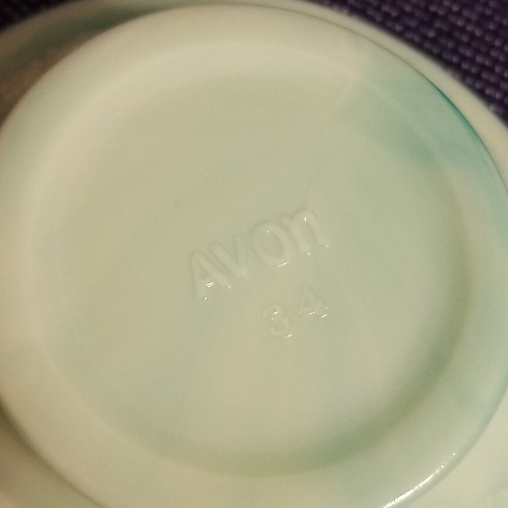Avon Slag Glass Jadeite Pitcher with Basin Bowl - Picture 5 of 11